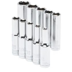 Husky 1/4 in. Drive Deep SAE Socket Set (10-Piece)