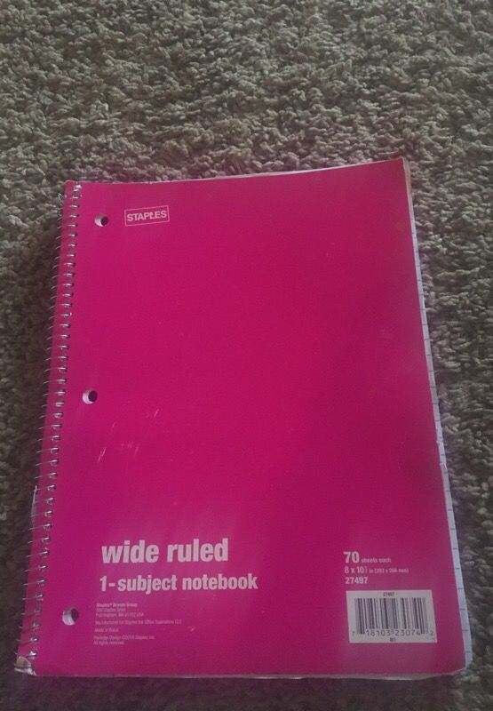 Pink notebook