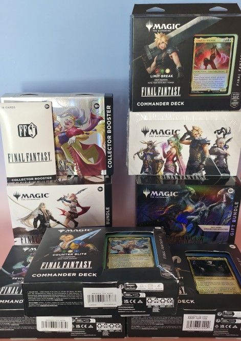 Magic The Gathering Final Fantasy Booster Box Bundles Commander Decks