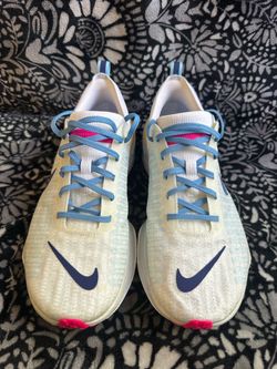 Size 13- Nike Running Sneakers White Blue Pink