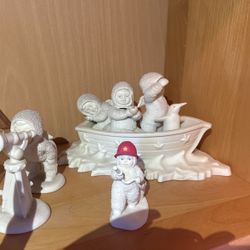 9 Snowbabies Figurines 