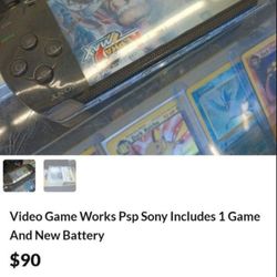 Working Psp Game With Extra Battery Willing To Exchange 