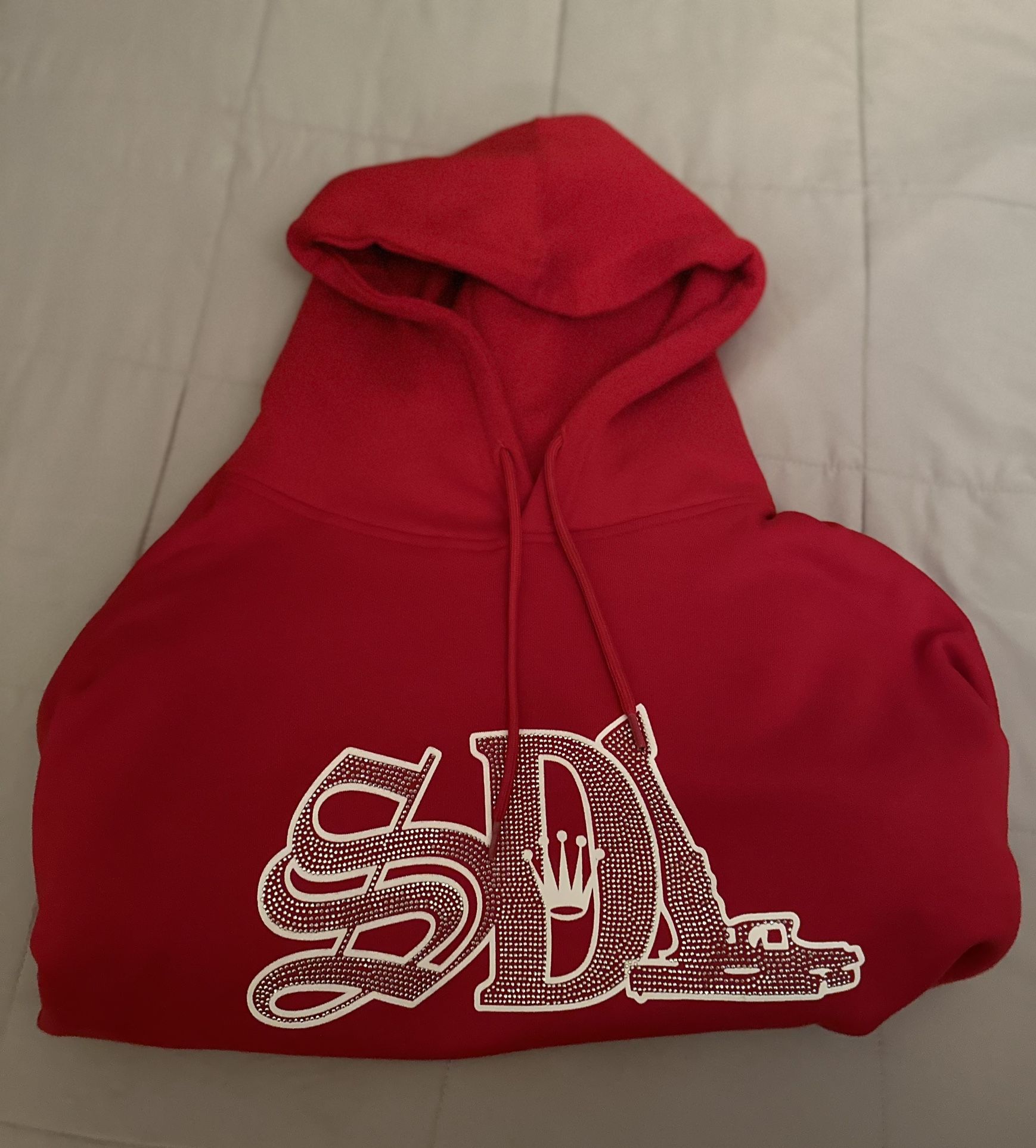 Skysdalimit All Red Rhinestones El Chopo Hoodie Size 2XL