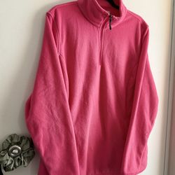 Women’s XXL Amazon hot pink half zip sweatshirt