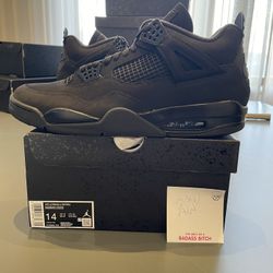 Air Jordan 4 Black Cat 2025 Sz 14 DS