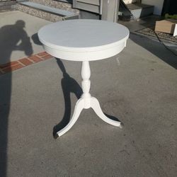 Antique White Accent Table