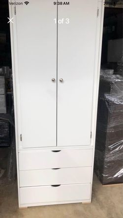 New Pantry Cabinet White  Compressed Wood Laminated 