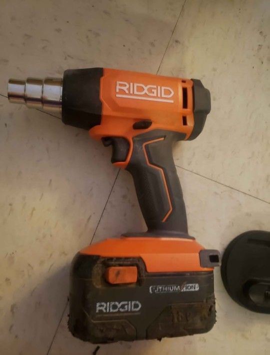 RIDGID 18V Cordless Compact Heat Gun with Ridgid 18v Battery