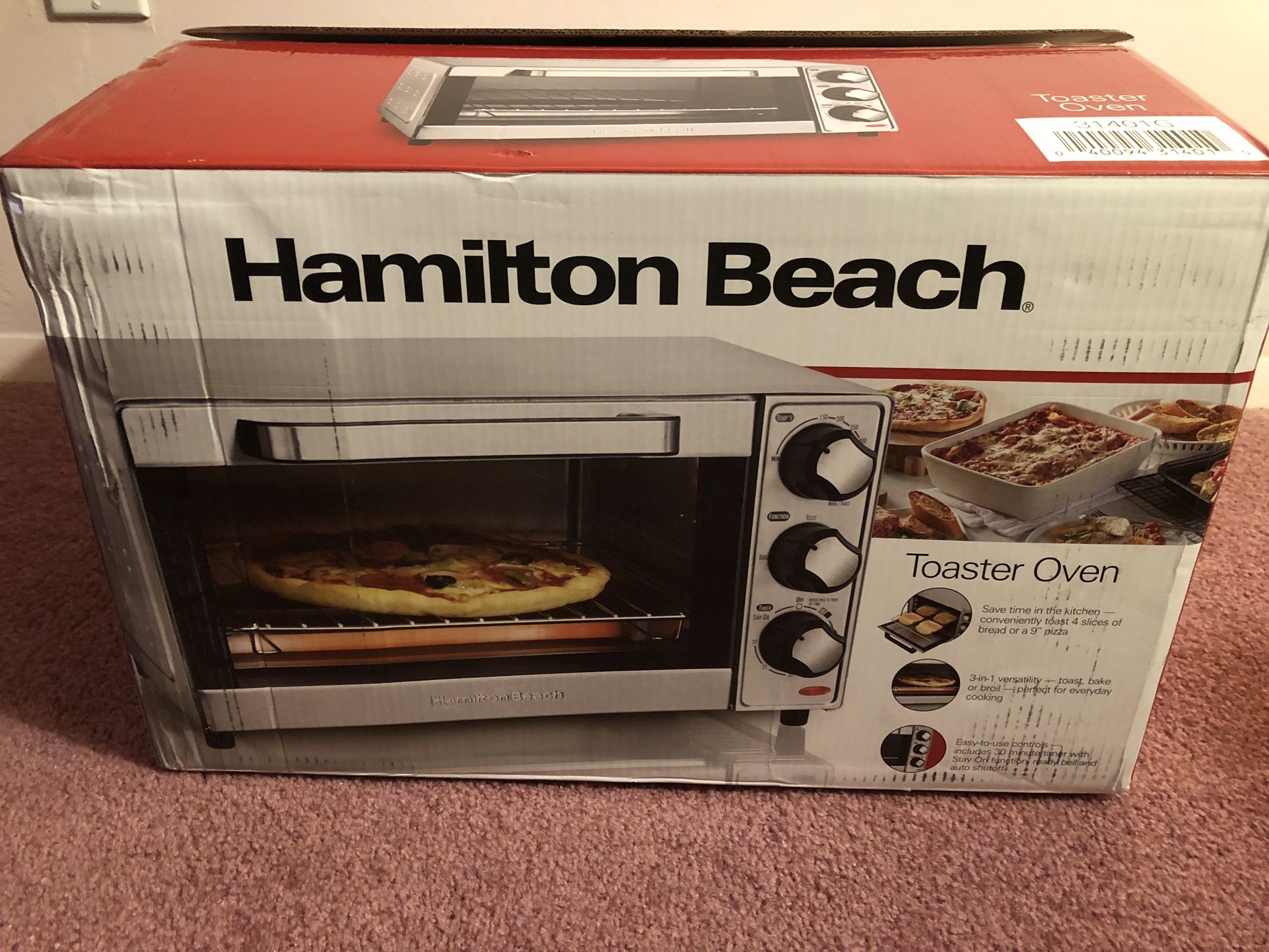 Hamilton Beach Toaster Oven - Model 31401G