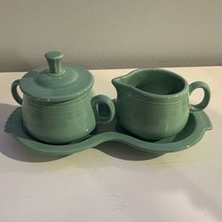 Fiestaware cream/sugar set