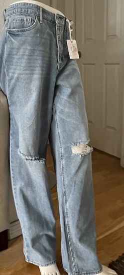 Jessica Simpson Ripped Relaxed Wide Straight