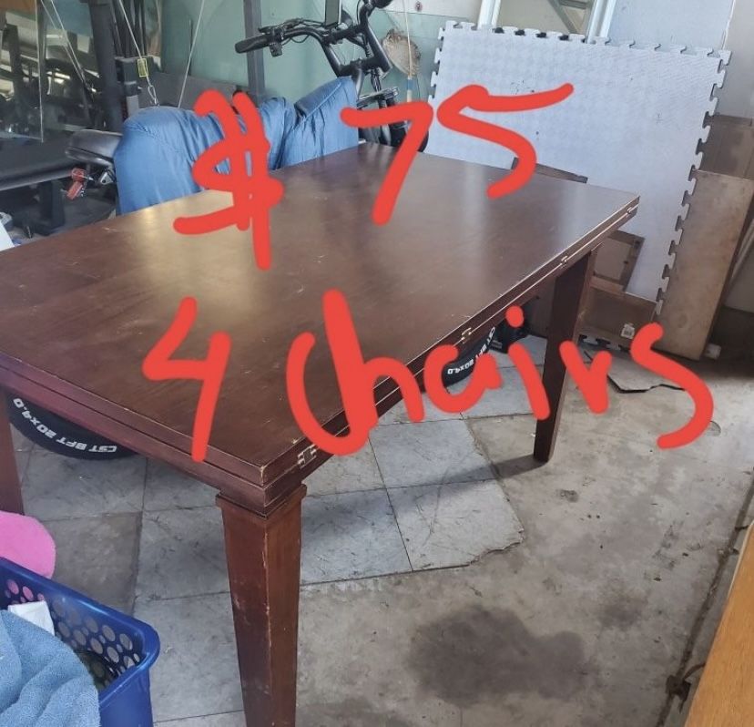Dinning Table And Four Chairs