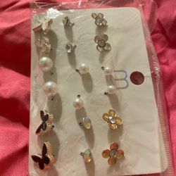 6-Pair Stud Earring Set