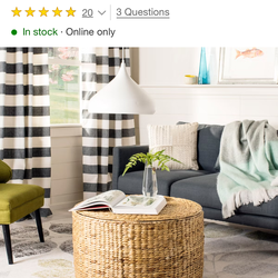 Wicker bin with lid - table - measurements in photos