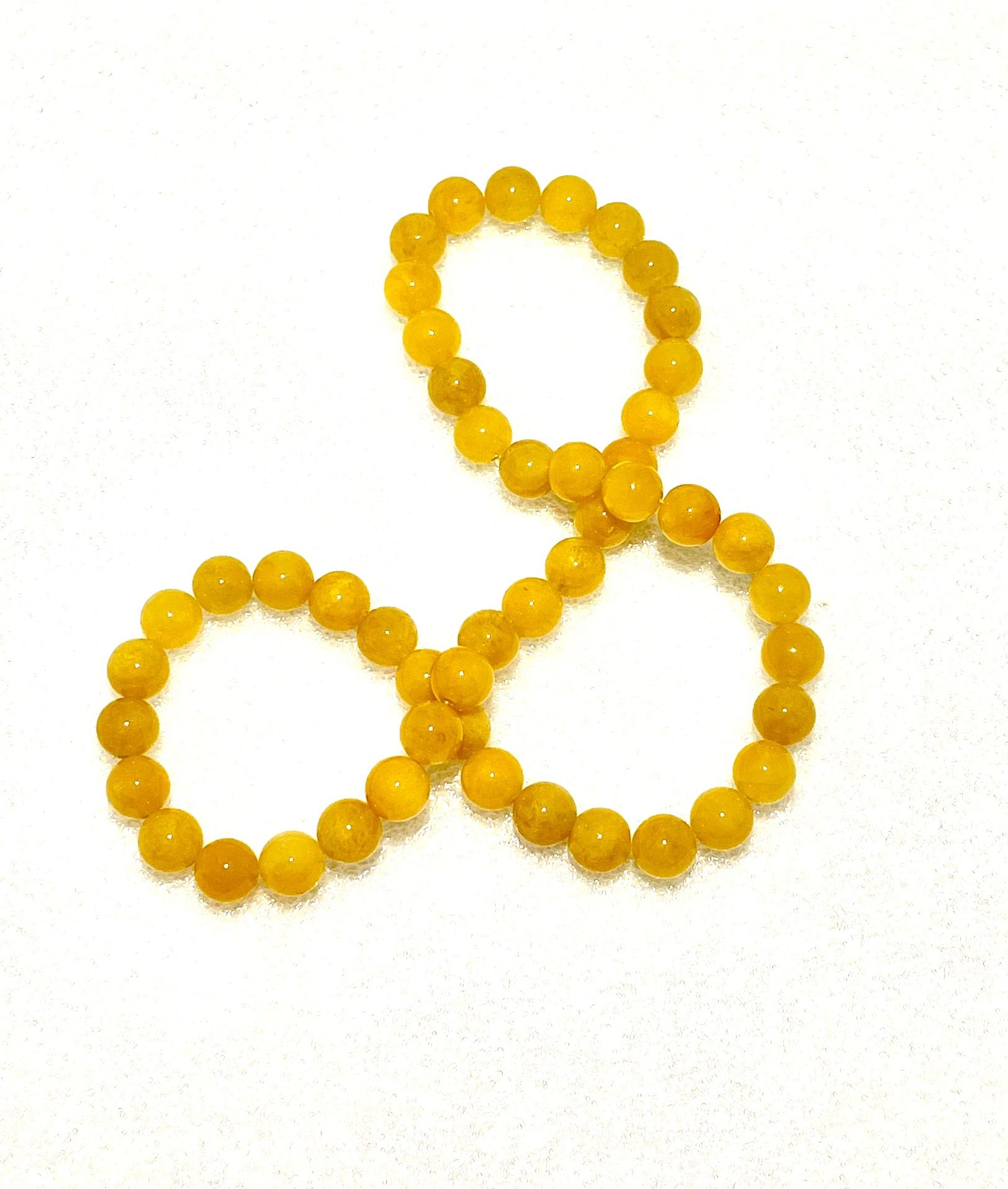 8.5mm Yellow Stone Beads ?Jade