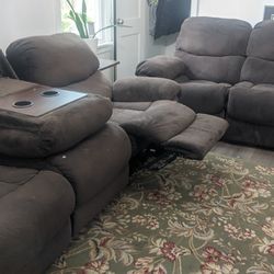 Free Matching Recliner Sofa And Loveseat