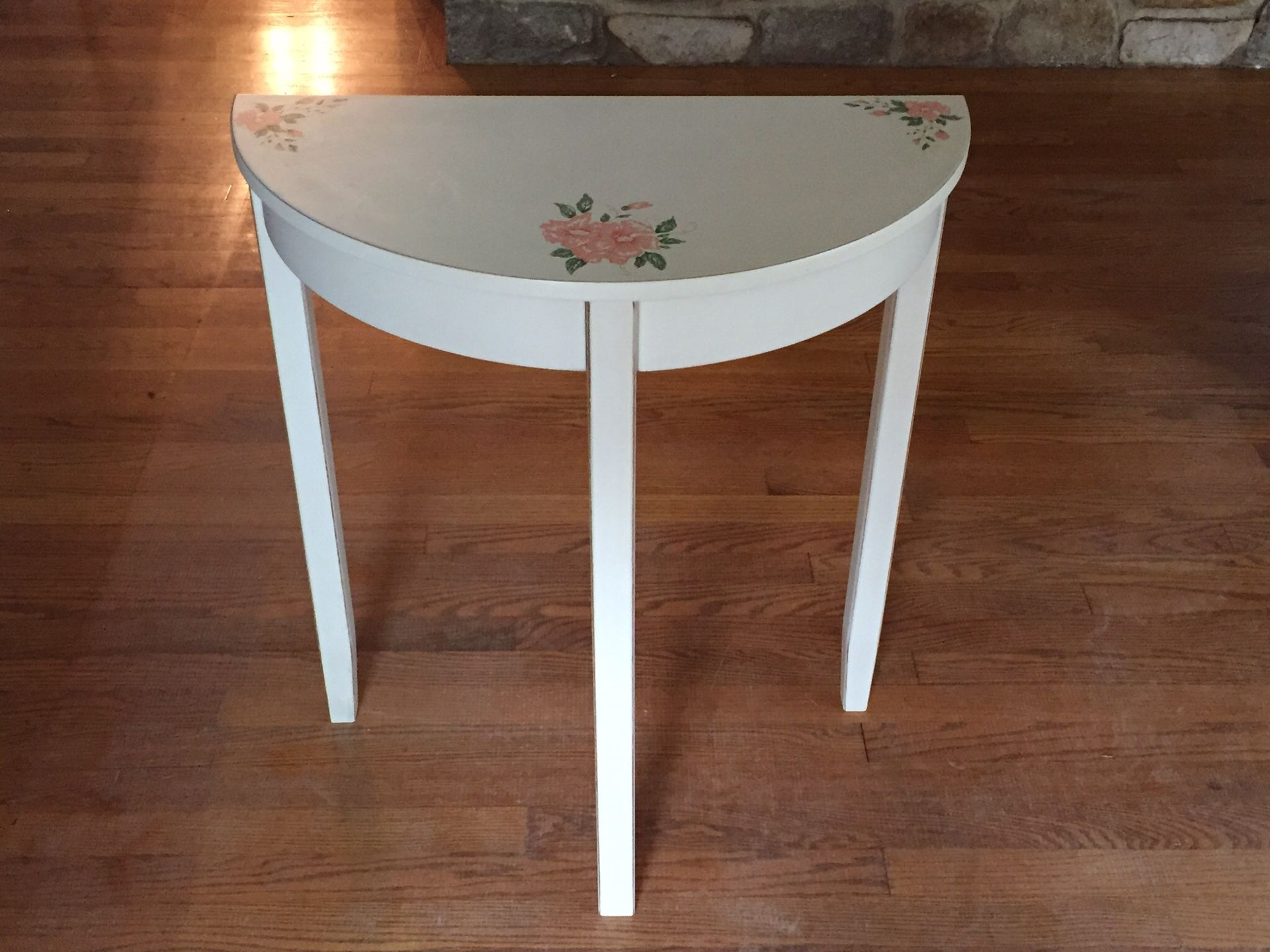 Half Moon Table with Matching Mirror