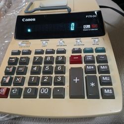 Vintage 1970 Canon P170d8 Commercial Desktop Printer Clock Calendar And Calculator All-in-one And Everything Works And It Comes With Paper