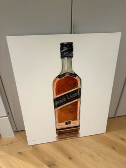 Johnnie Walker Black Label Canvas Painting. 36x36