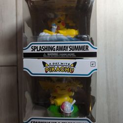A Day With Pikachu Funko Figure Pokemon Toy Collectible Sparking Up A Celebration Splashing Away Summer Toy Collectible Gift