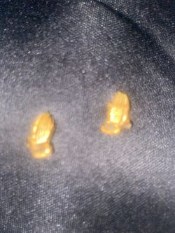Gold tone earrings