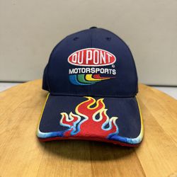 Chase Jeff Gordon #24 VTG NASCAR Dupont MS Flexseam Hat Cap Flames Embroidered