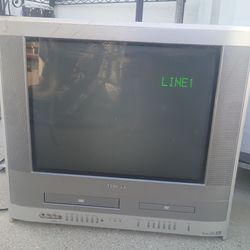 Toshiba CRT TV with VHS and DVD