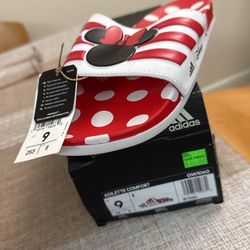  $30  Size 9 WOMENS New Minnie Mouse Slides Women's Size 9