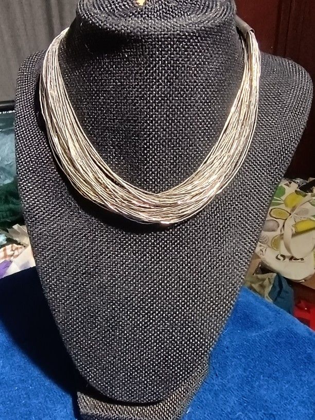 925 Sterling Silver 30", 30 Strands Liquid Silver , 43.18 gm