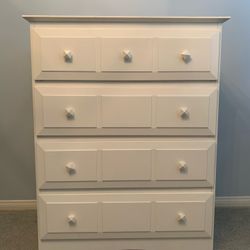 White wooden dresser
