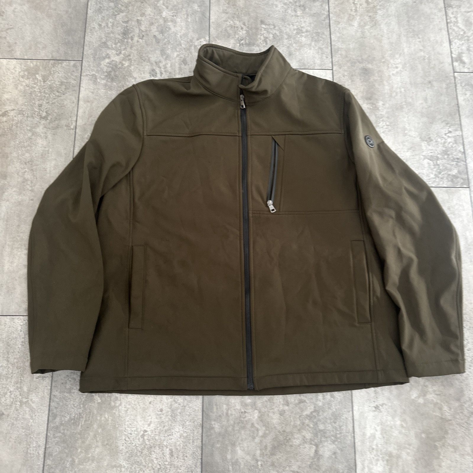Calvin Klein Jacket Mens Brown Soft Shell Water Resistant Breathable XXL