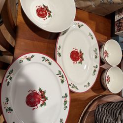 New Christopher Radko Traditions Holiday Celebration Serving Wear