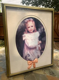 Beautifully Portrait of Young Girl, Framed WallArt