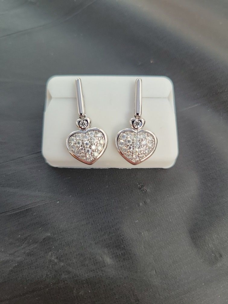 Earrings Sterling Silver Moissanite 0.75CTW