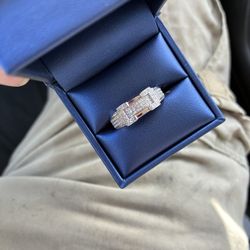 10 K White Gold With .85k Total Diamonds