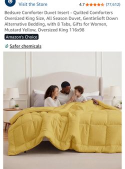 Bedsure Quilted Comforter Duvet Insert Oversized King