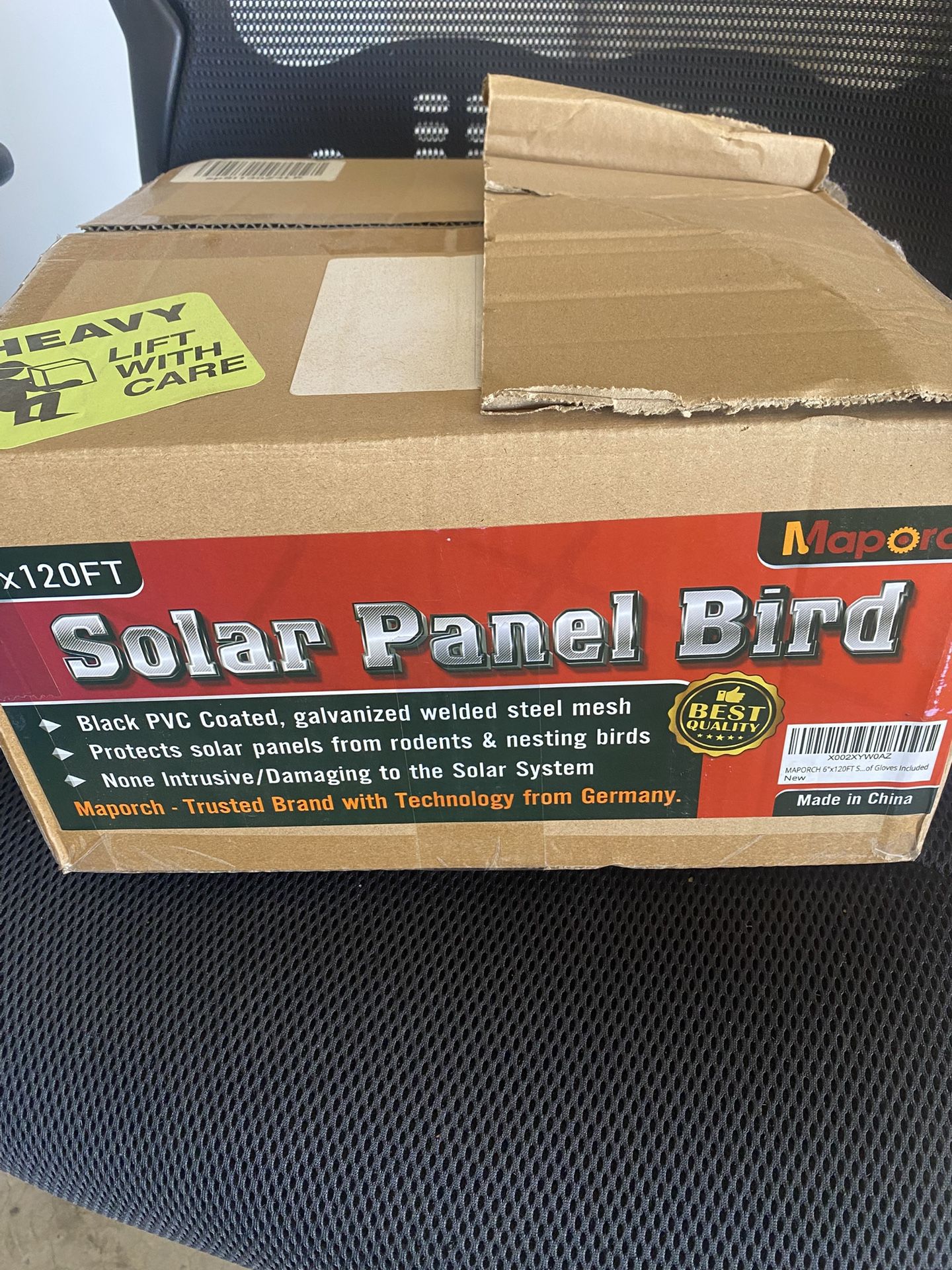Bird proof Solar Panel Mesh 6x120 Ft