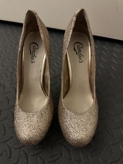 Candies Heels Gold Color Size 8