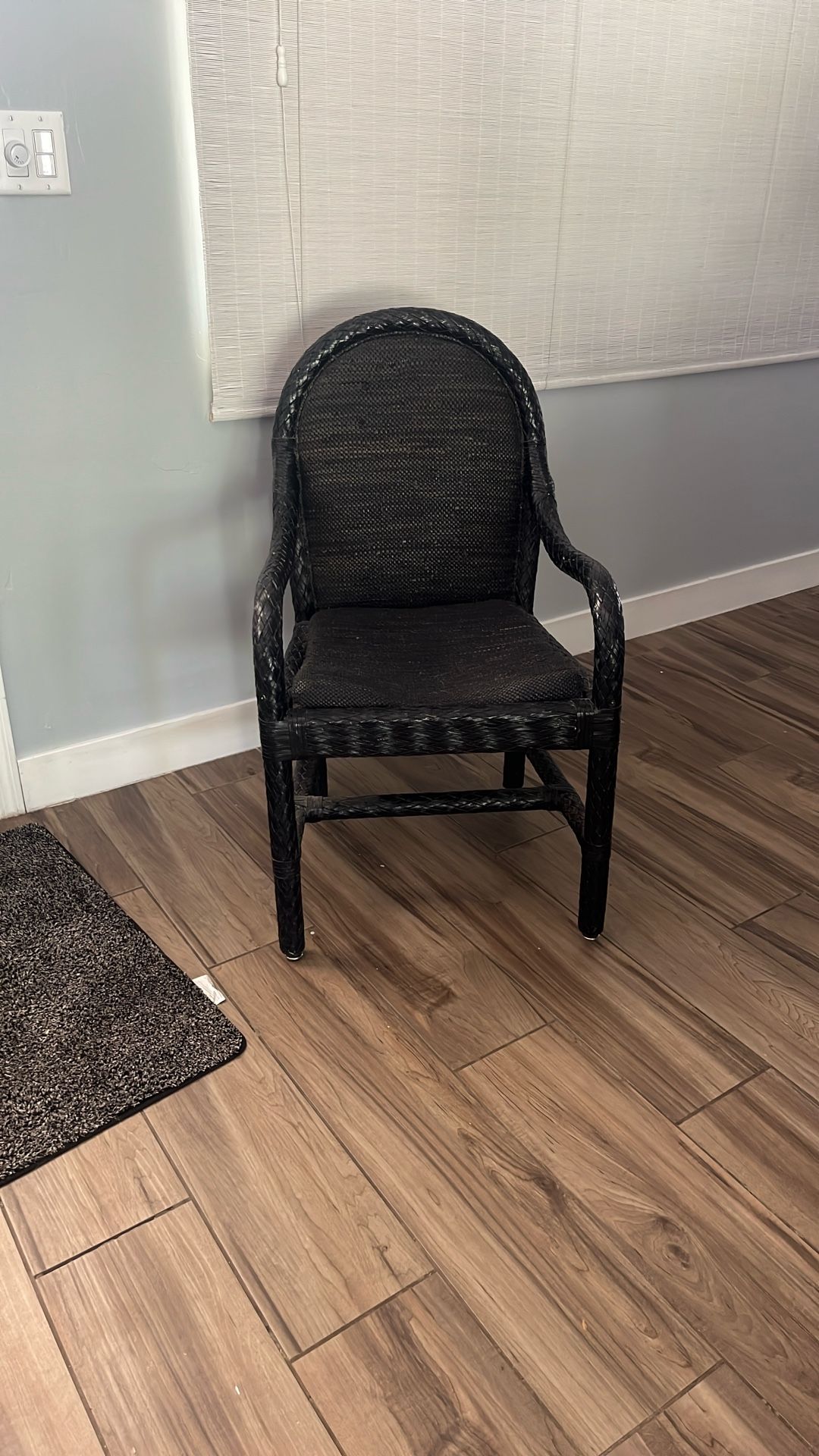Braided leather chair
