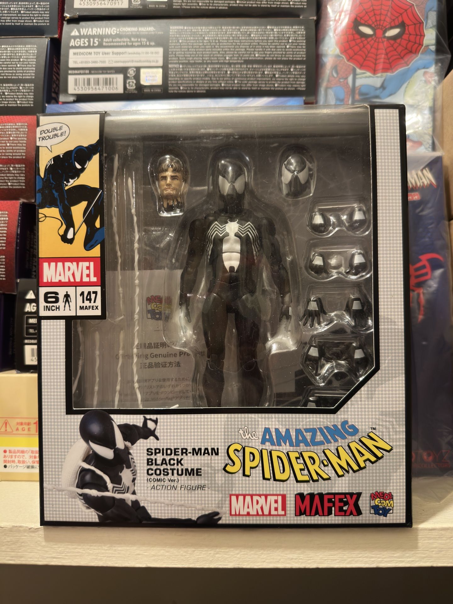 Mafex 147 Black Suit Spiderman
