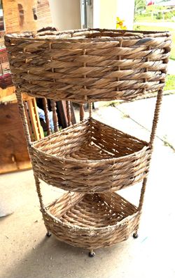 Seagrass, three tier shelf  good condition