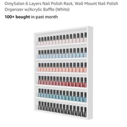 Nail Polish Rack w/ acrylic baffle
