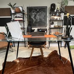 Modern Glass Desk And Chair 