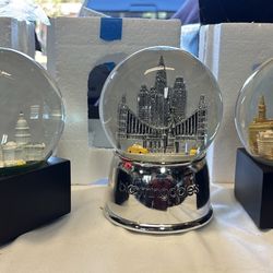Three Musical Snow Globes