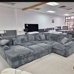 Brand New Super Plush Comfy Corduroy Pullout Sectional 