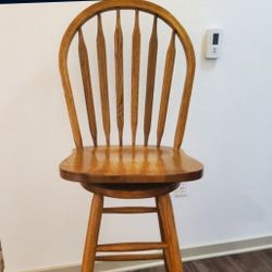 Tall Wooden Barstool