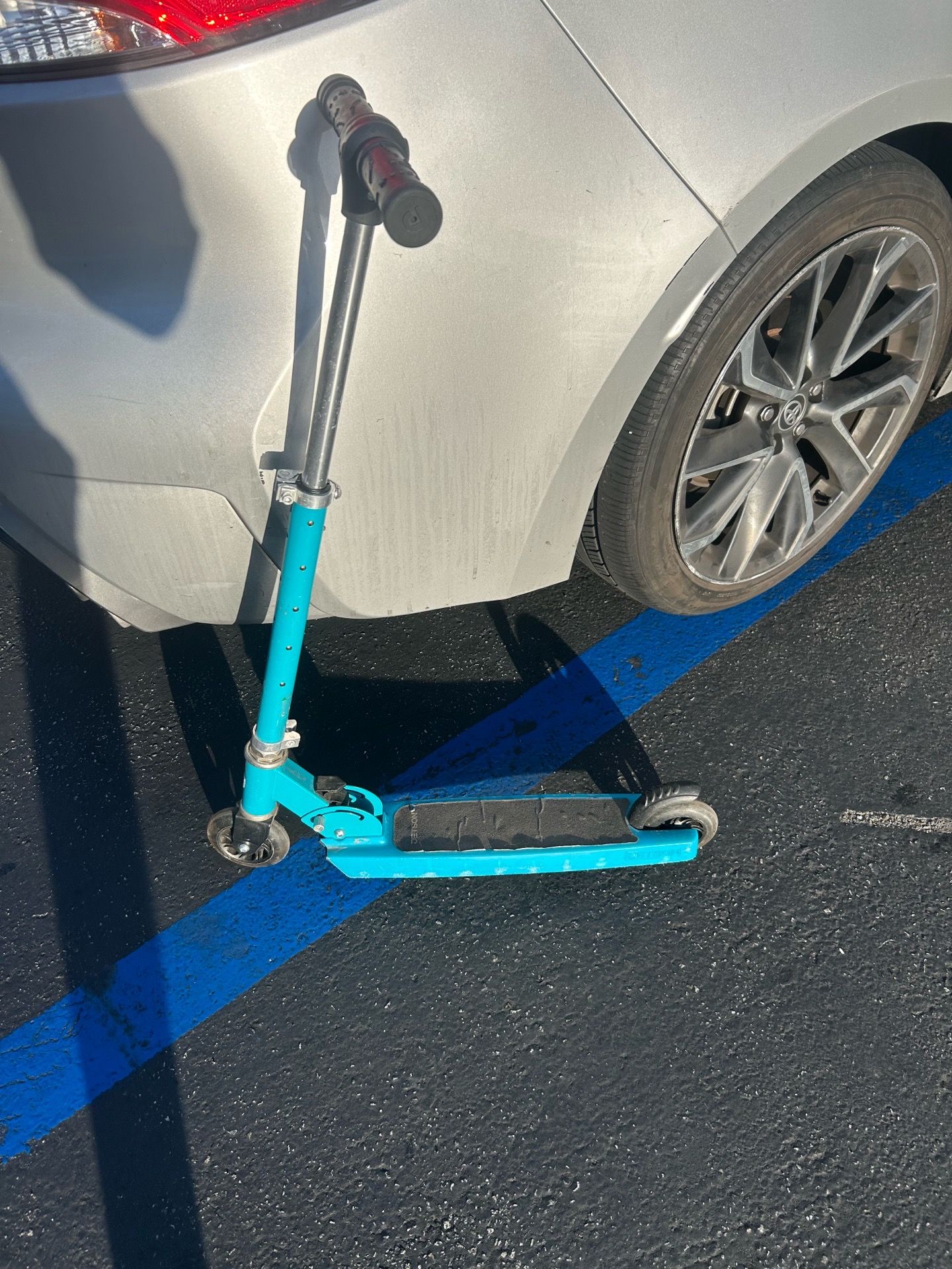 Boys and girl scooter