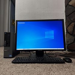 i7 Dell OPTIPLEX 990 Desktop Computer System With 24” LCD Monitor 