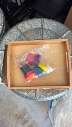 Montessori bead and tray toy set -new