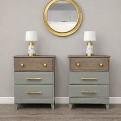 32” Tall Modern Minimalist Nightstand, 2 Available 
